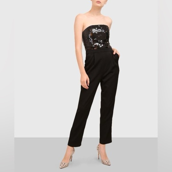 Alice + Olivia Pants - Alice + Olivia sequinned sleeveless jumpsuit, size 0